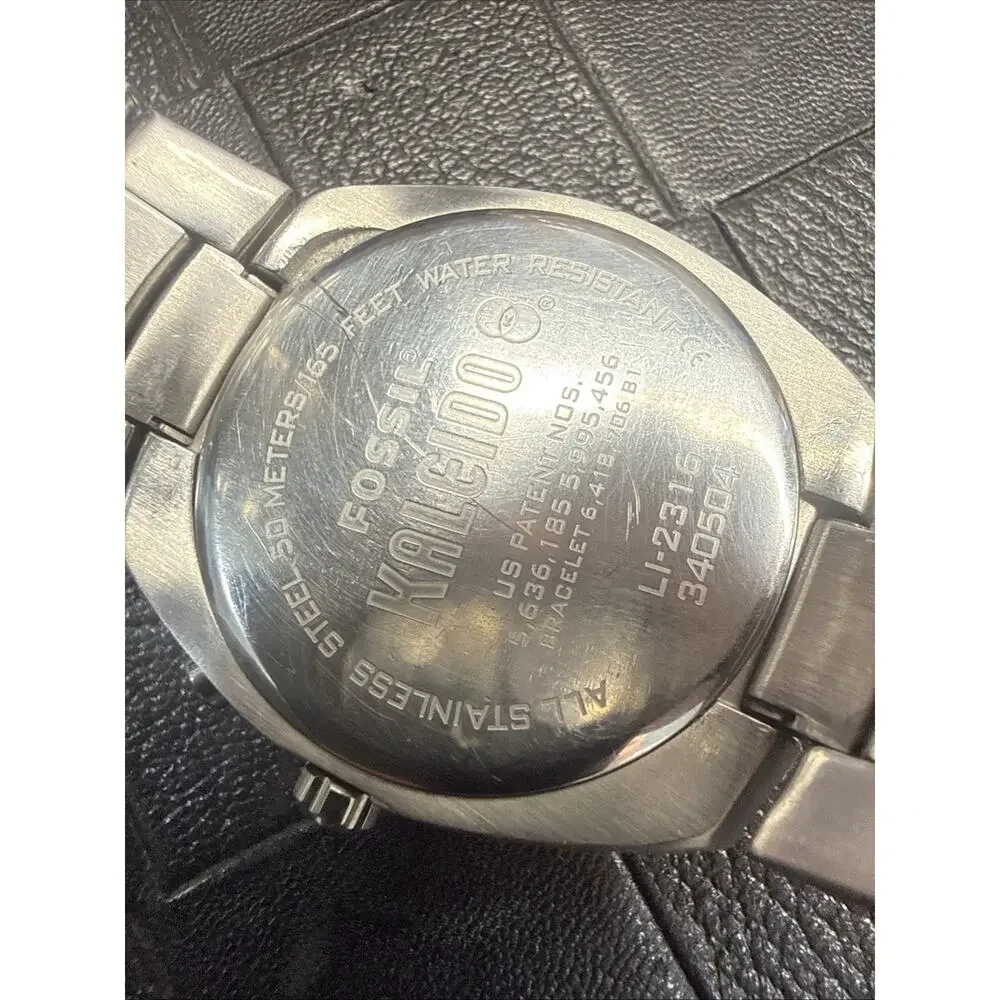 Men’s Fossil Kaleido LI-2316 7.75” Band 40mm Case New Batteries Full Functioning